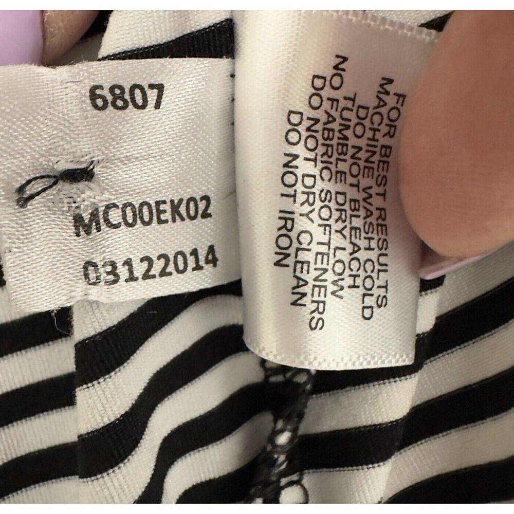 Peter Millar Summer Comfort Sz L Black White Striped Golf Performance Shirt - Picture 10 of 10